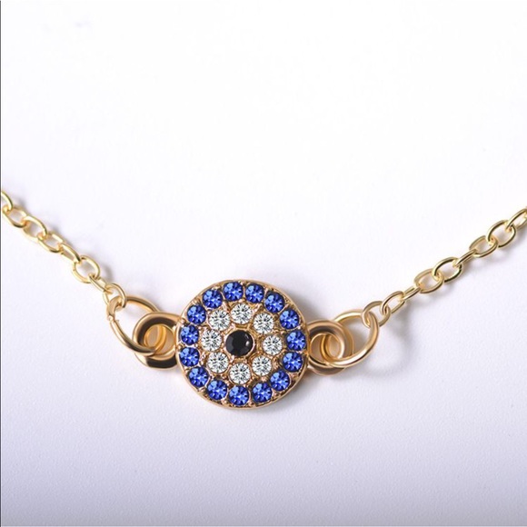 Fashion Single Chain Evil Eye Design Anklet - Picture 4 of 7